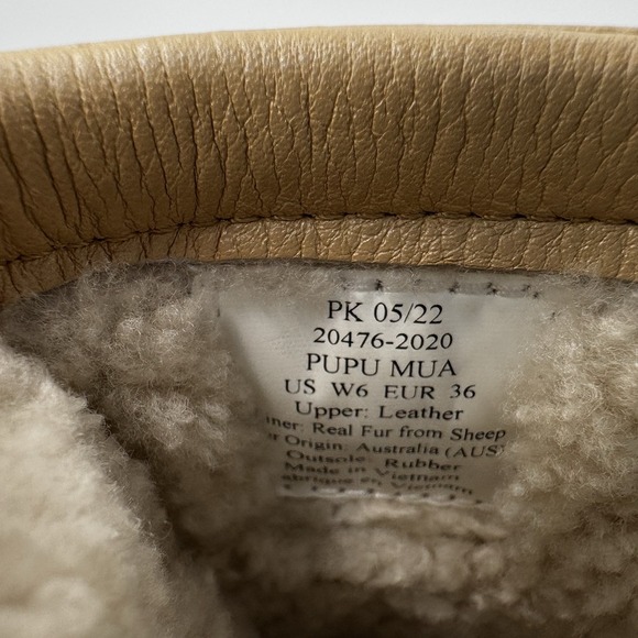 Olukai Pupu Mua Genuine Shearling Scuff Slipper, Size 6 - BRAND NEW without Tags - Picture 7 of 8